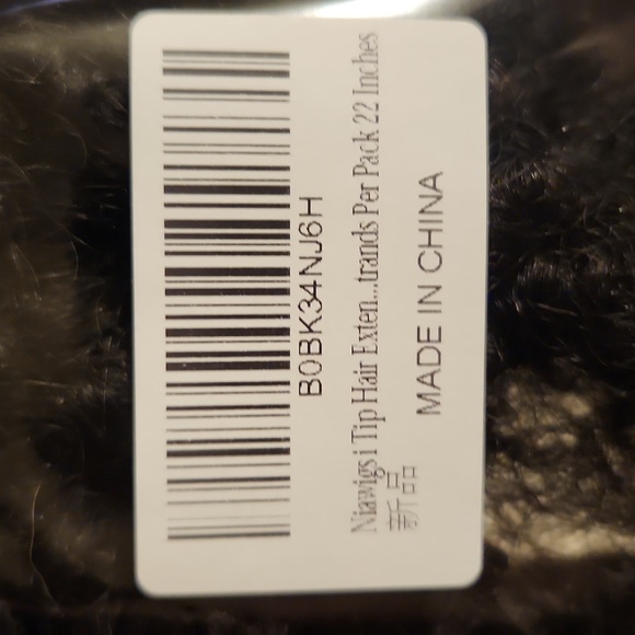 Niawigs Tip Hair Extensions Micro Links 100 strands 22 inches Natural black - Picture 9 of 9